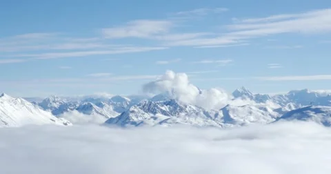 Cloudy Peak Alps 4k Stock Footage 48466646