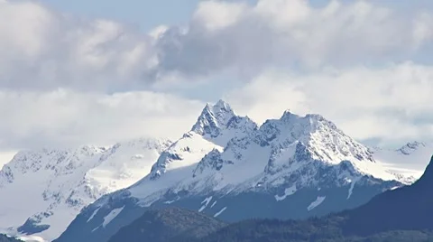 Cloudy Peaks 2 - wide Stock Footage