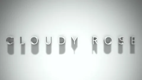 Cloudy rose 3D title animation with shadows on a white background Stock Footage 297588860