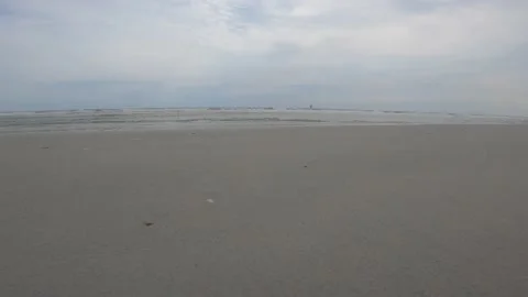 Cloudy sandy beach Stock Footage 155462171
