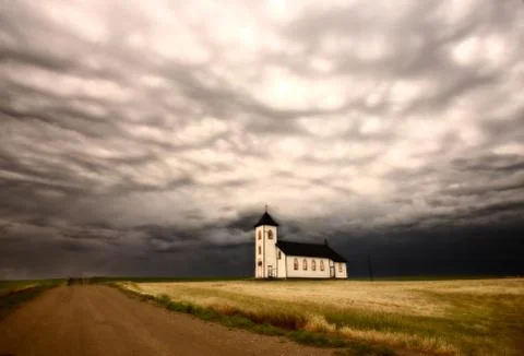 Cloudy Saskatchewan day Stock Photos