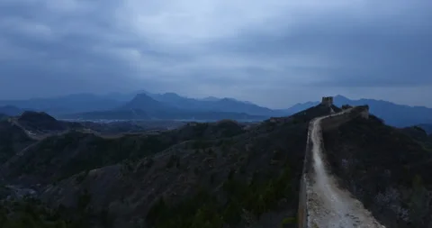 Cloudy scene, the Great Wall (Time-lapse) Stock Footage 132471092