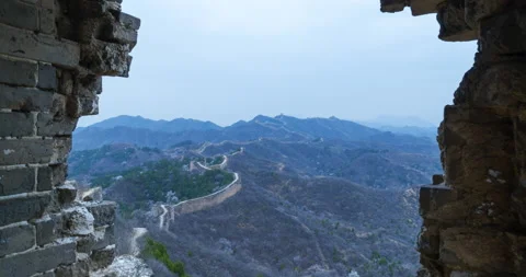 Cloudy scene, the Great Wall (Time-lapse) 動画素材 132471281