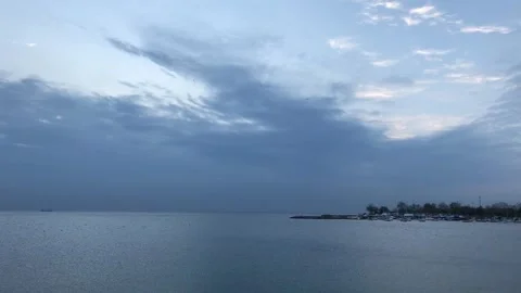 Cloudy sea view Stock Footage 144562548
