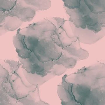 Cloudy Seamless Repeat Pattern Pink Background Stock Illustration