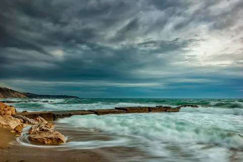 Cloudy seascape Stock Photos