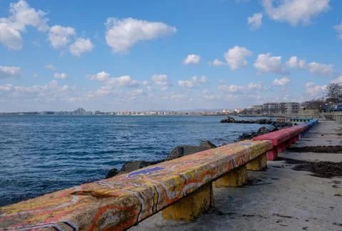 Cloudy Seaside Stock Photos