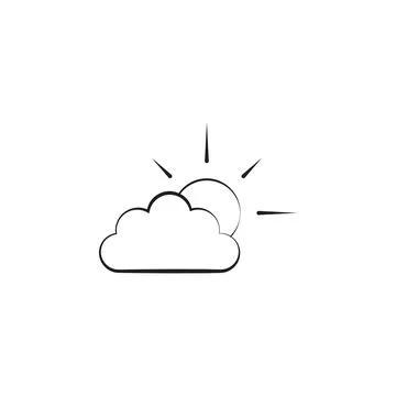 Cloudy sign icon. Elements of weather signs icon. Premium quality graphic design Stock Illustration