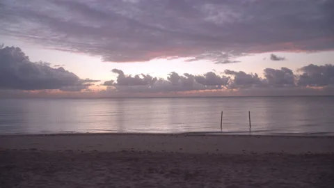 Cloudy Skies At The Beach Stock Footage 170472951