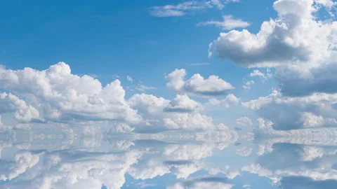 Cloudy Skies Reflection Time Lapse Background. Time lapse of a cloudy sky with Stock Footage 159878225