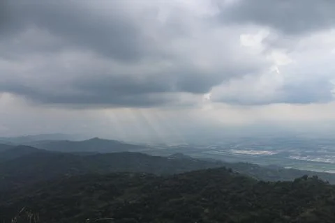 A cloudy sky about to rain Stock Photos