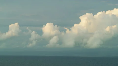 Cloudy sky above the ocean Stock Footage 218370108