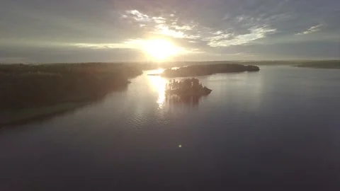 Cloudy sky and a beautiful body of water. Stock Footage 149107980