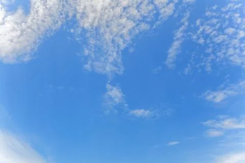 Cloudy sky and clear sky clouds heart shape background Stock Photos