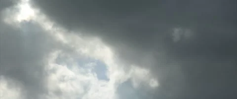 Cloudy sky and part of clear gap 4K anamorphic video Stock Footage 319137140