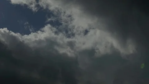 Cloudy sky and a piece of blue sky Stock Footage 73888861