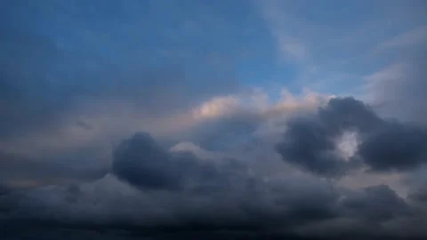 Cloudy sky in autumn Stock Footage 166095722