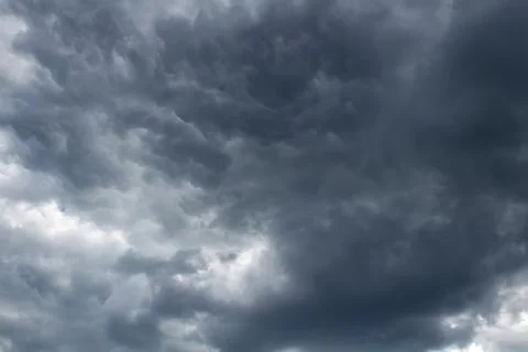 Cloudy sky. Background of blue sky with clouds. Stock Photos
