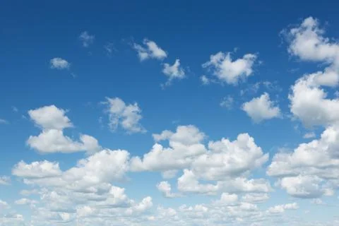 Cloudy sky background with copy space Stock Photos