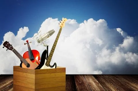 With cloudy sky background Stockillustratie
