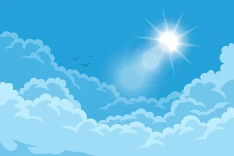 Cloudy sky background Stock Illustration