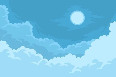Cloudy sky background Stock Illustration