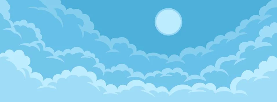Cloudy sky background Stock Illustration