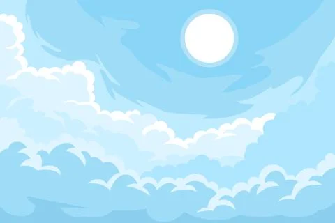 Cloudy sky background Stock Illustration