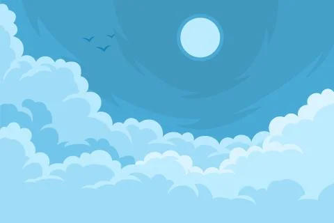 Cloudy sky background Stock Illustration