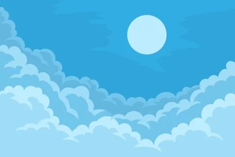Cloudy sky background Illustrazione stock