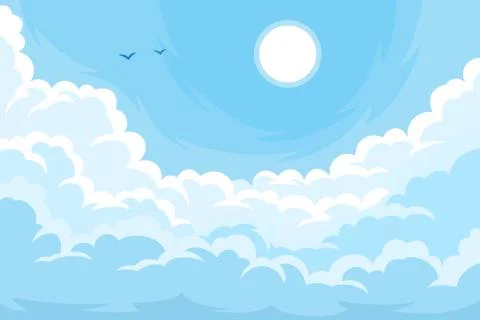 Cloudy sky background Stock Illustration