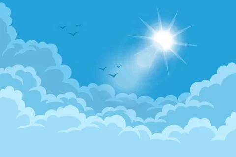 Cloudy sky background 스톡 일러스트