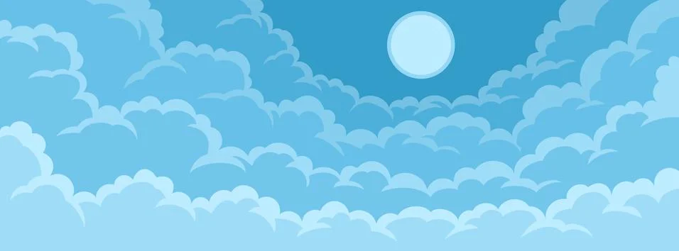 Cloudy sky background Stock Illustration