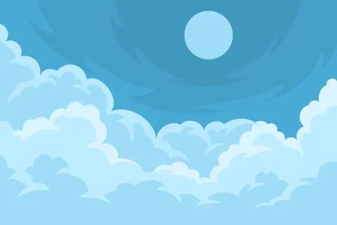 Cloudy sky background Stock Illustration