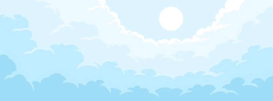 Cloudy sky background Stock Illustration