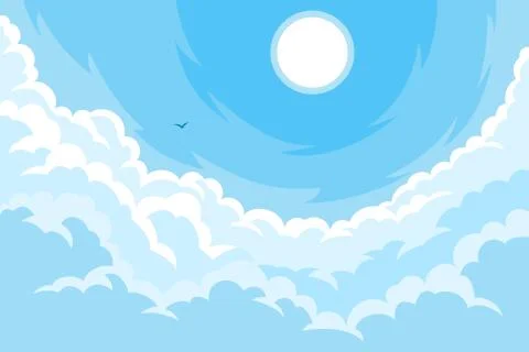 Cloudy sky background Stock Illustration