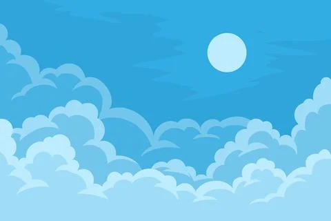 Cloudy sky background Stock Illustration