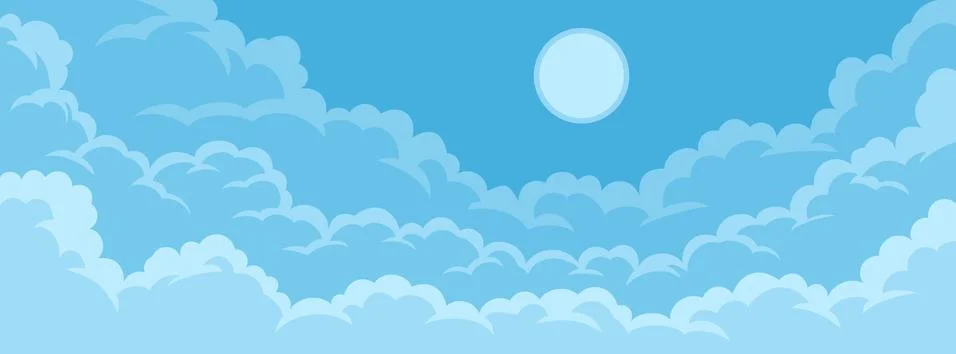 Cloudy sky background Stock Illustration
