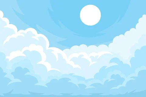 Cloudy sky background Stock Illustration