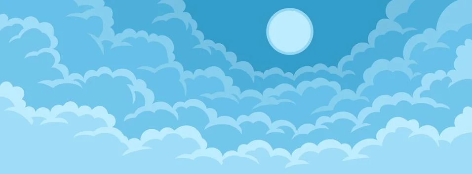 Cloudy sky background Stock Illustration