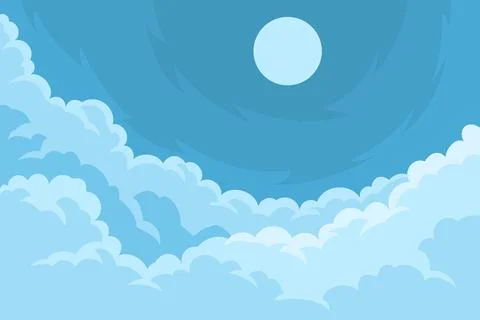 Cloudy sky background Stock Illustration