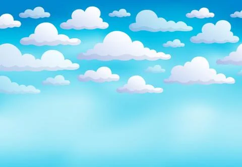 Cloudy sky background - illustration. Stock Illustration