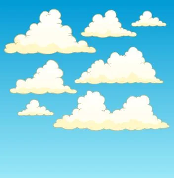 Cloudy sky background - illustration. Illustrazione stock