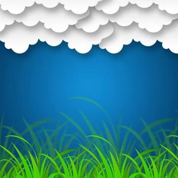 Cloudy Sky Background Means Cloudscape Or Stormy Landscape Stock Illustration