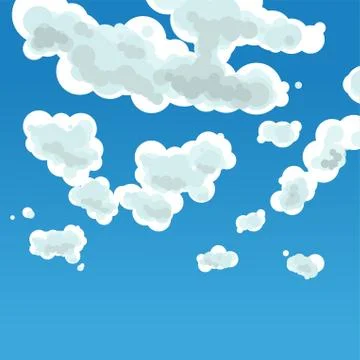 Cloudy sky background. Volume by color gradations. Illustrazione stock