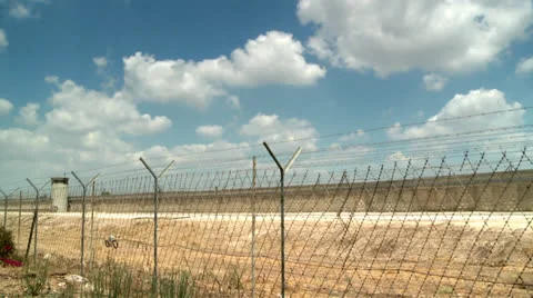 Cloudy Sky Beyond Boarder - Timelapse Stock Footage 22796267