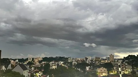 Cloudy sky of clouds listen Stock Photos