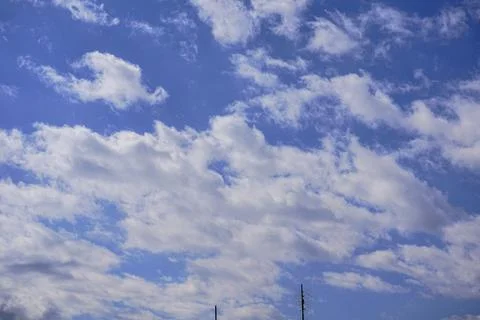Cloudy sky, clouds, sky, blue sky Stock Photos