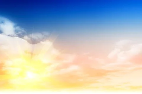 Cloudy sky colorful background Stock Photos