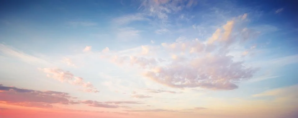 Cloudy sky colorful background Stock-Fotos